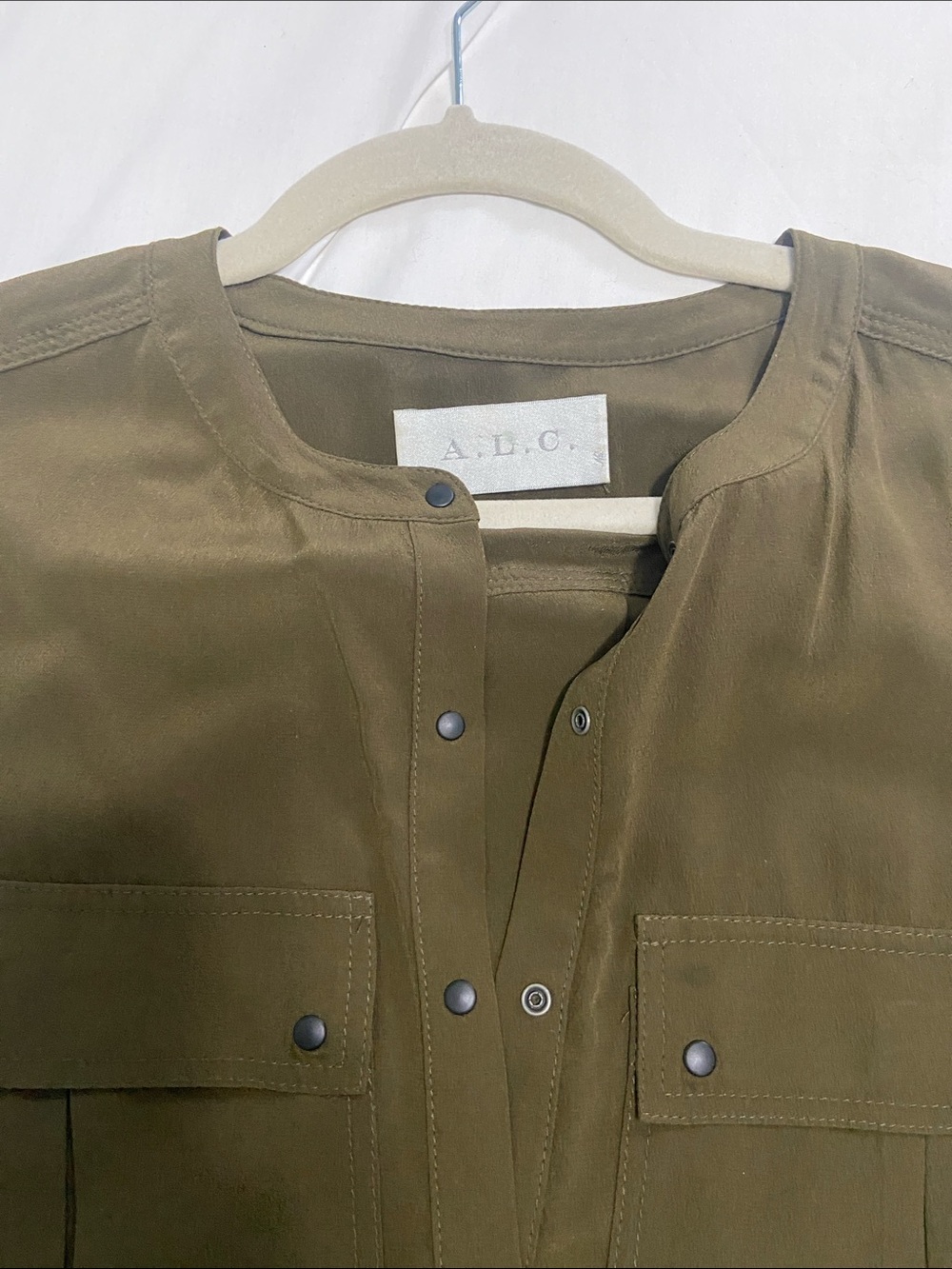 A.L.C. Olive Green Sleeveless Tie-Waist Mini Dress - Picture 2 of 4